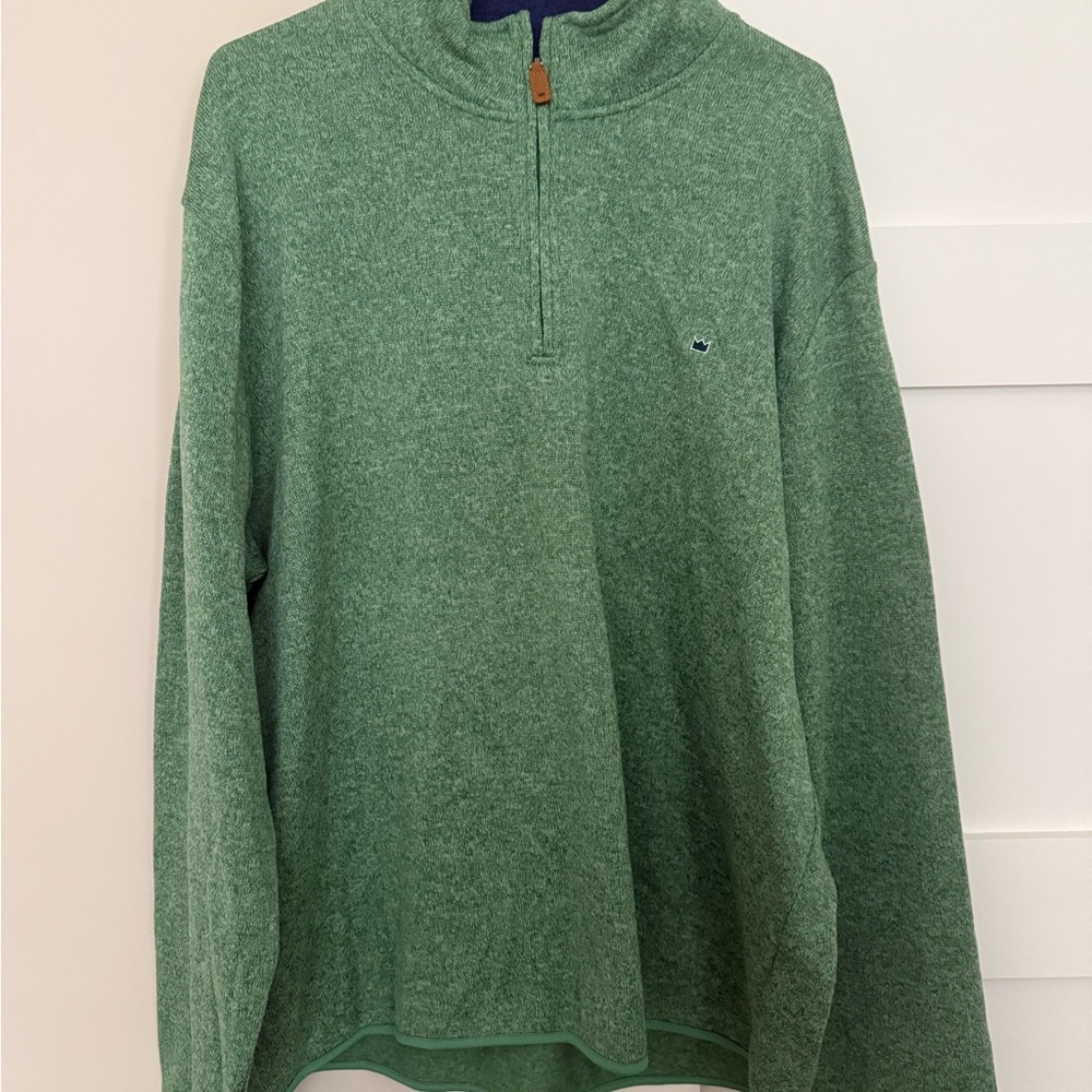 Crown & Ivy Green Zip-Up Sweater quarter zip